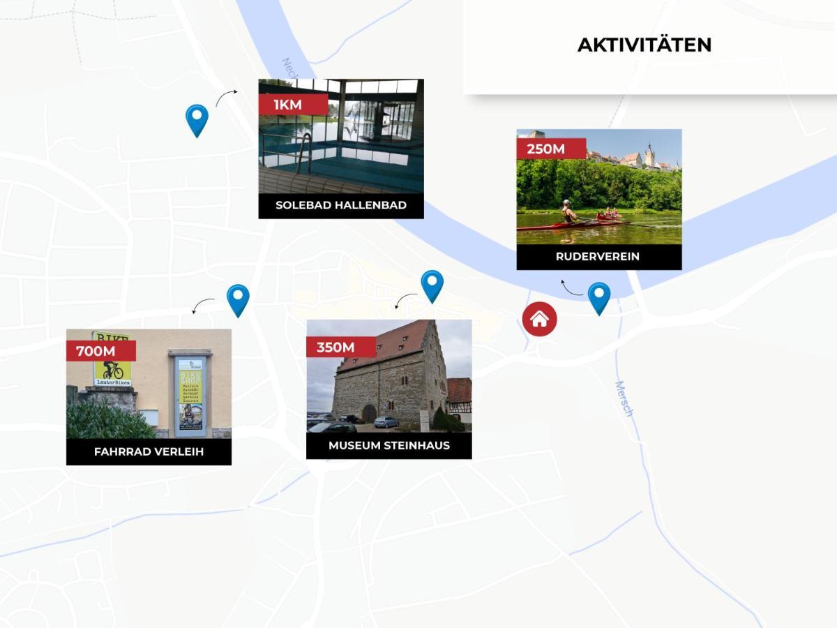Wohnung In Top-Lage - Direkt Am Bahnhof Bad Wimpfen Extérieur photo